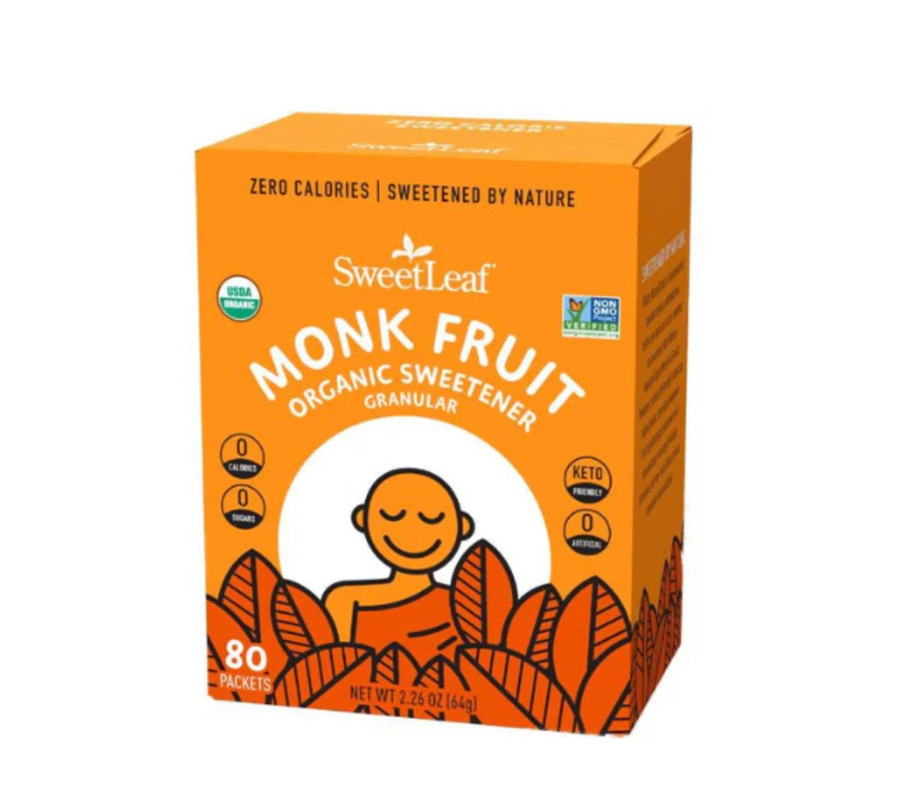 Organic Monk Fruit Sweetener 80 Packets (64g)