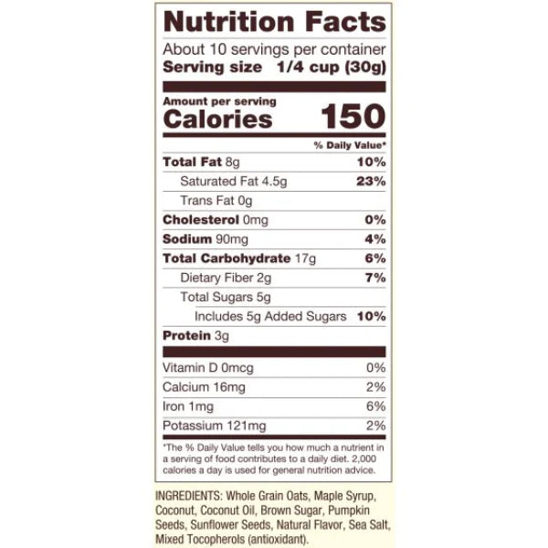 Maple Sea Salt Granola (312g)