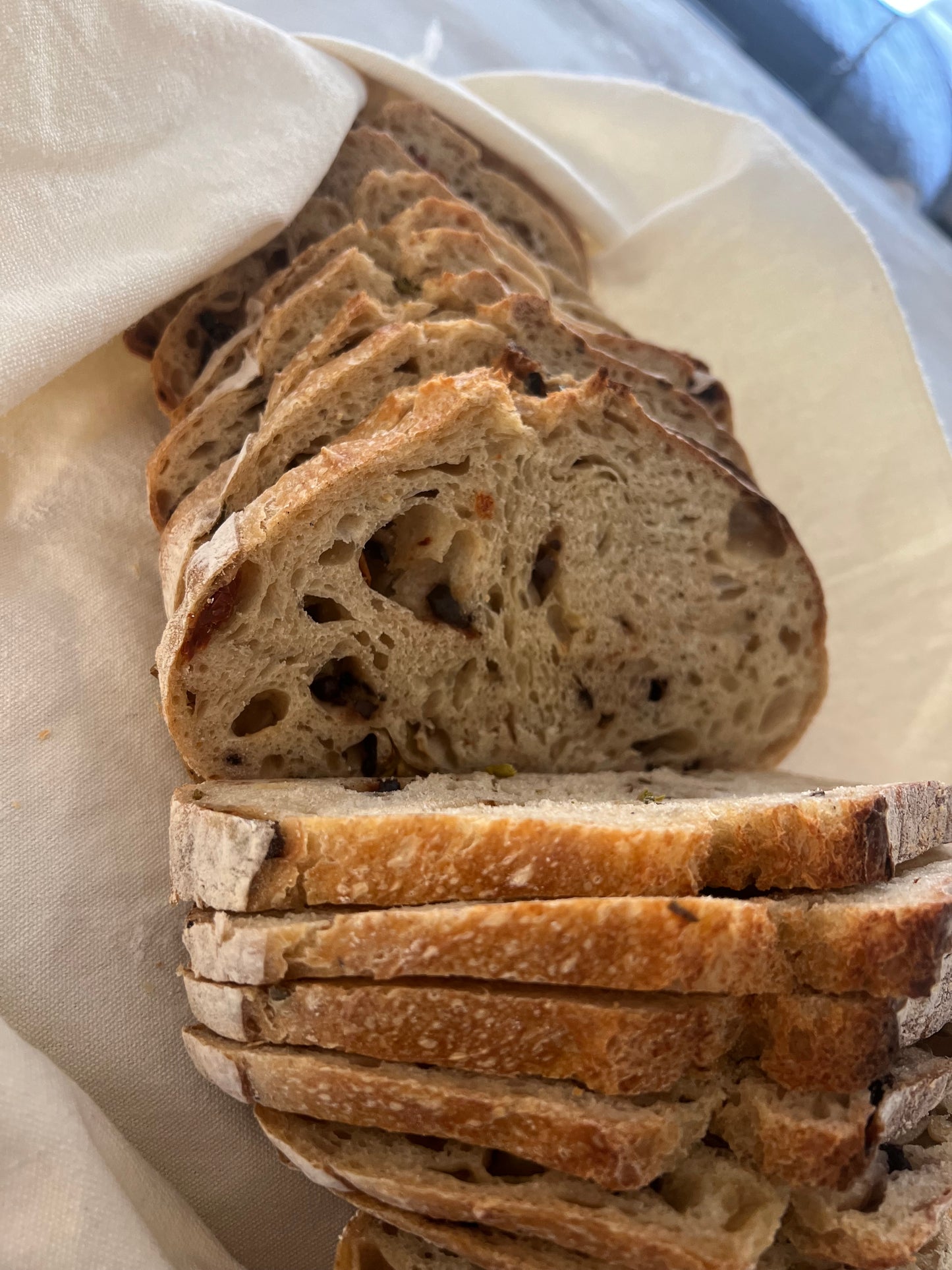 Country Sourdough With Olives & Sundried Tomatoes