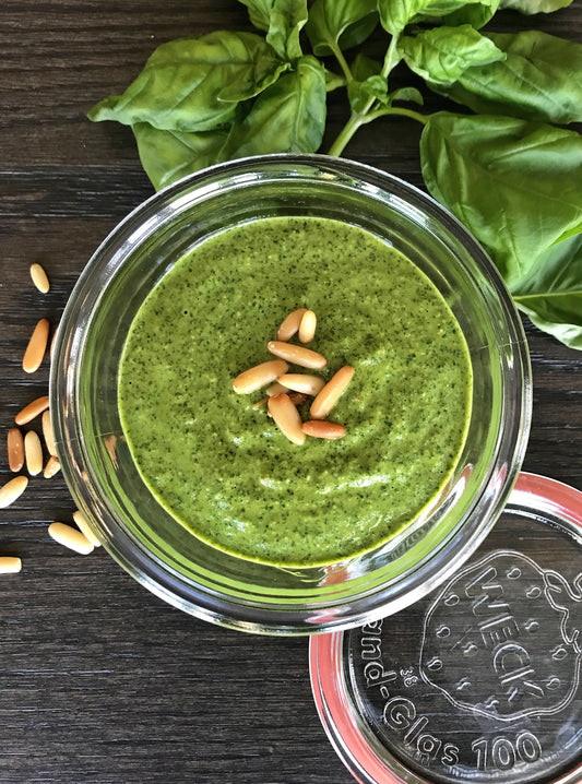 Authentic Italian pesto sauce