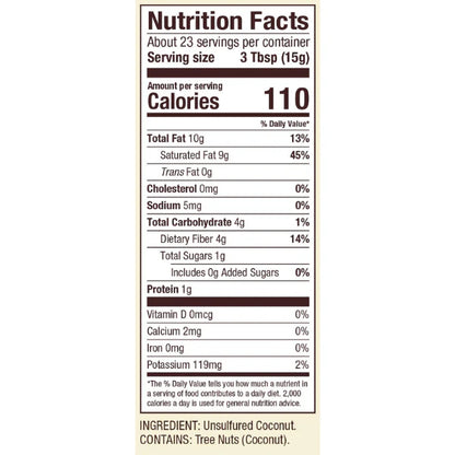 Shredded Unsweetened Coconut (340g)
